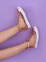 Hollow multicolor summer flat slip on shoes with adjustable buckle